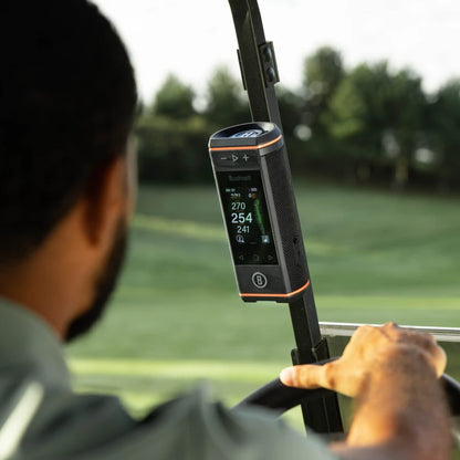 Bushnell Golf Wingman HD GPS Speaker with 3.5" Color Touchscreen, 360° Premium Audio, Visual & Audible Distances, Hazard & GreenView, Magnetic Cart Mount