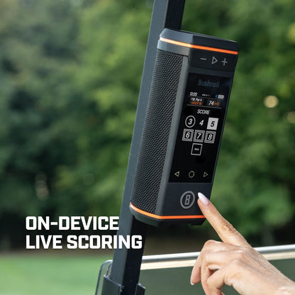 Bushnell Golf Wingman HD GPS Speaker with 3.5" Color Touchscreen, 360° Premium Audio, Visual & Audible Distances, Hazard & GreenView, Magnetic Cart Mount