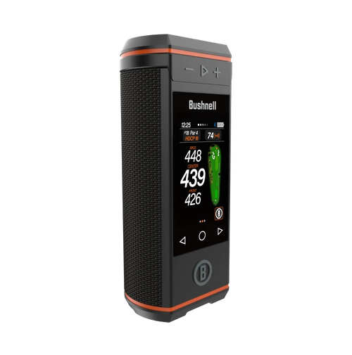 Bushnell Golf Wingman HD GPS Speaker with 3.5" Color Touchscreen, 360° Premium Audio, Visual & Audible Distances, Hazard & GreenView, Magnetic Cart Mount